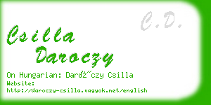 csilla daroczy business card